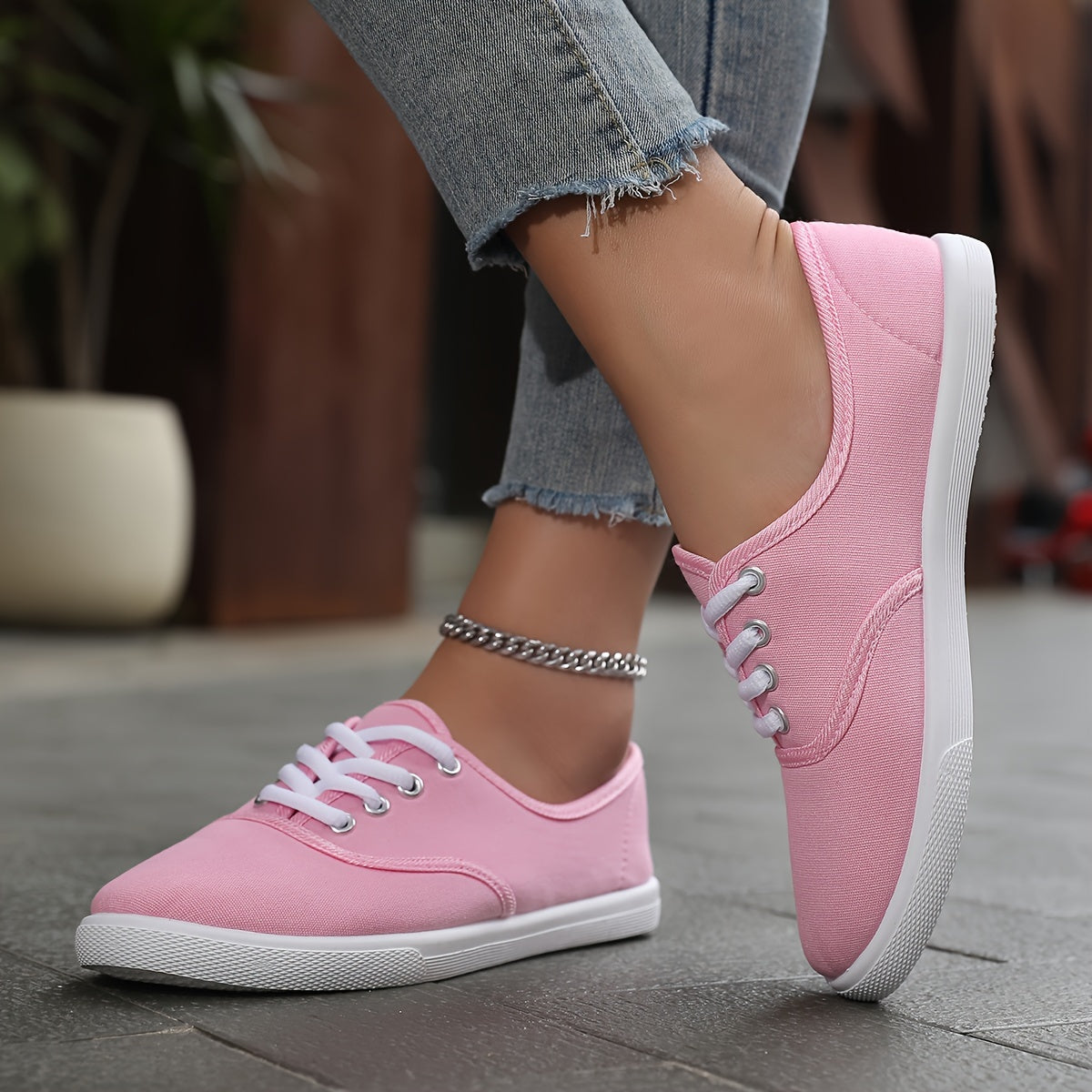 Ella Comfortabel Lichtgewicht Canvas Sneakers Dames