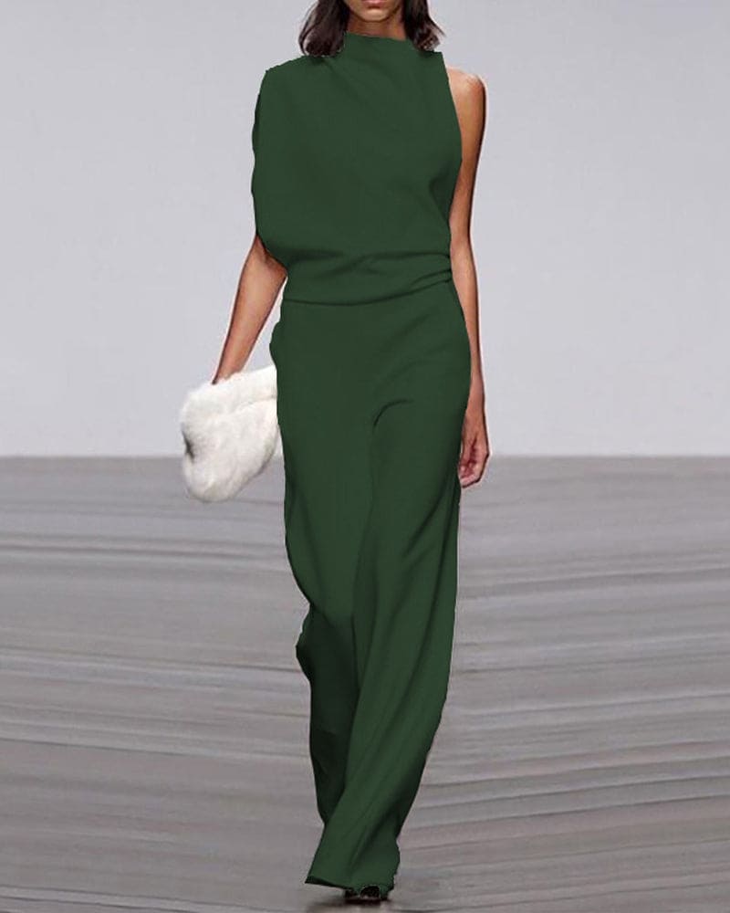 Elena | Elegant Sleeveless Jumpsuit with Tailored Fit and Wide Legs