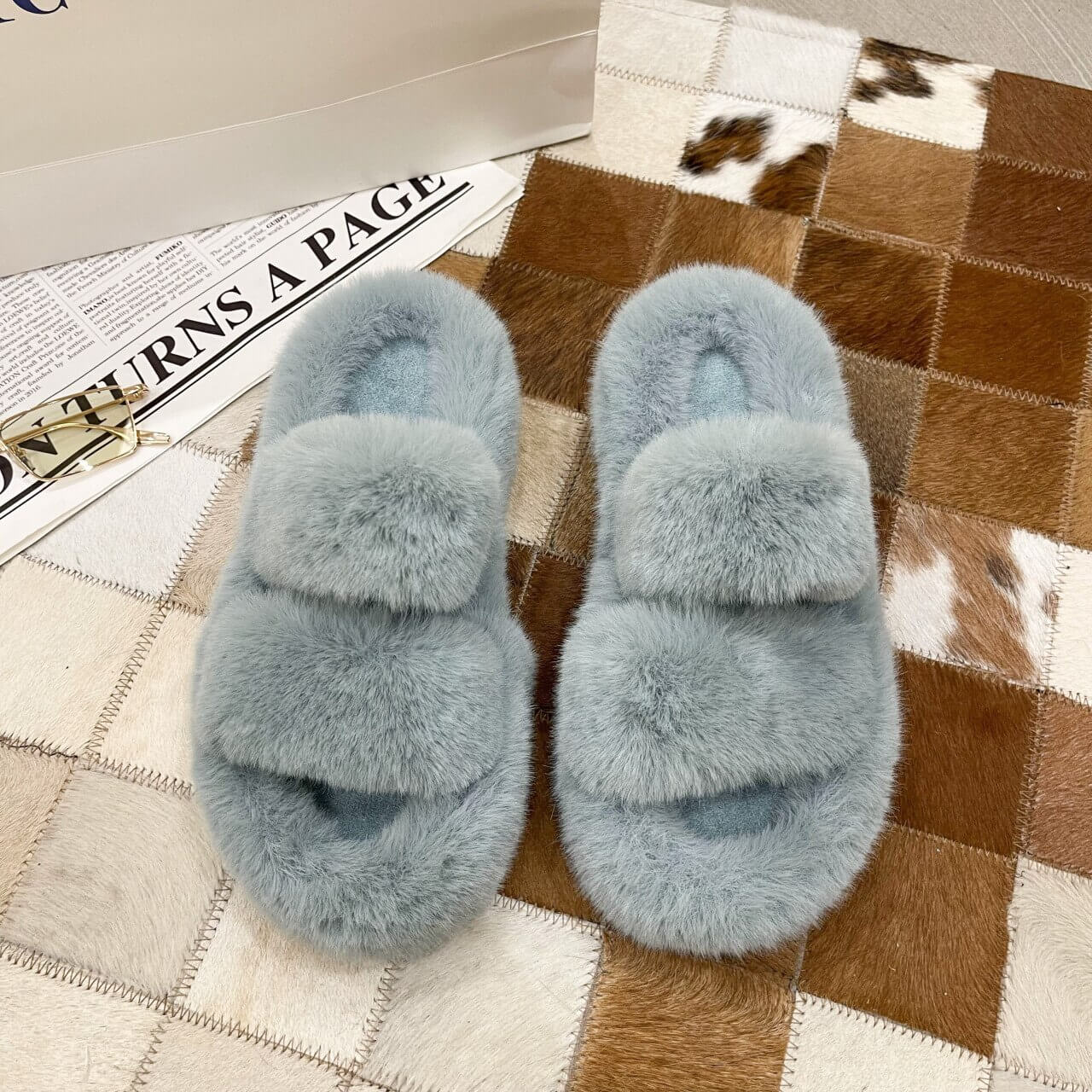 Tessa Luxe Faux Fur Slippers - Comfortable and Trendy Slippers for Home and Outdoors