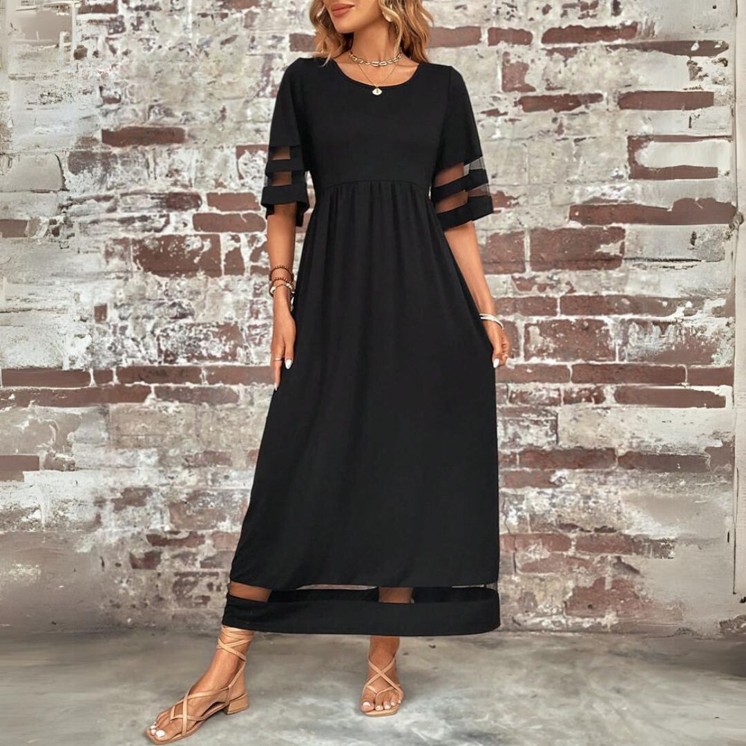 Amandine – Elegante Comfortabele Maxi Jurk met Corrigerend Effect