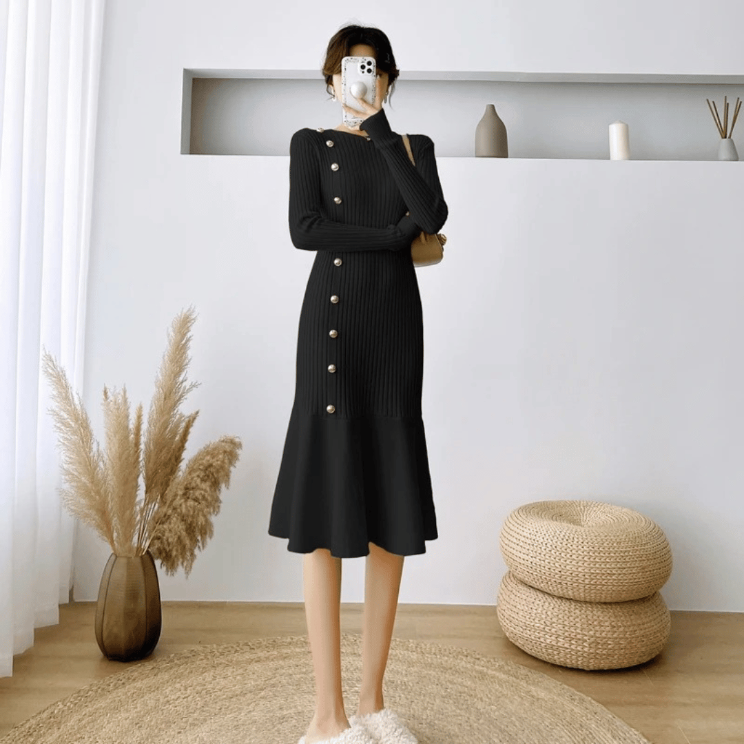 Luna - Elegante Gebreide Jurk