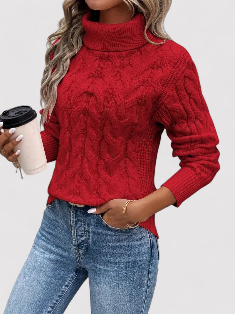Claire Luxe Cable Knit Turtleneck