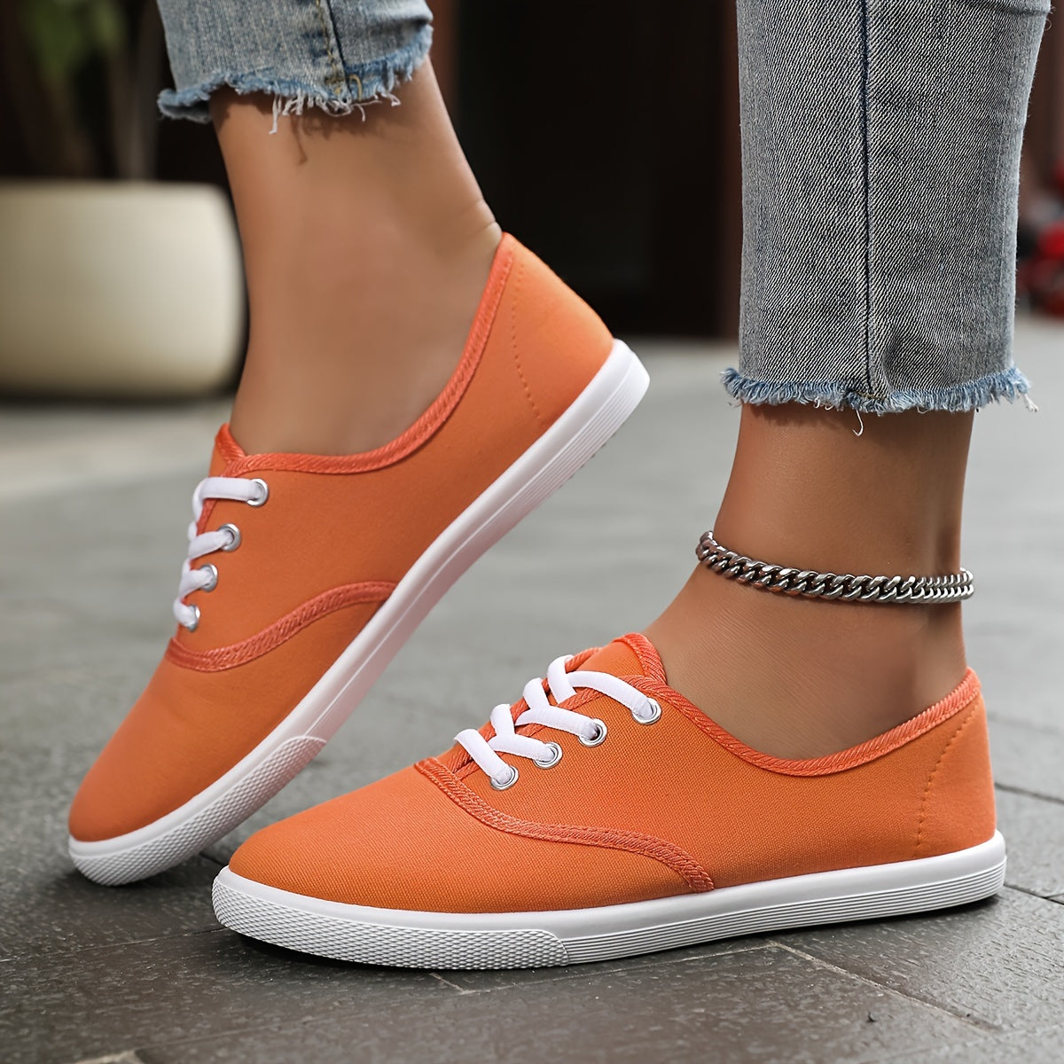 Ella Comfortabel Lichtgewicht Canvas Sneakers Dames