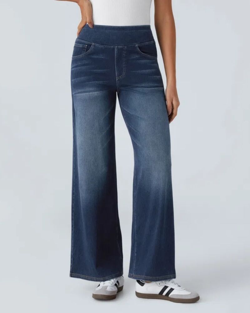 Lily Comfortabele Stretch Wide Leg Jeans