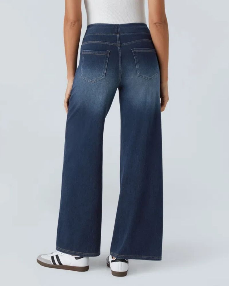 Lily Comfortabele Stretch Wide Leg Jeans
