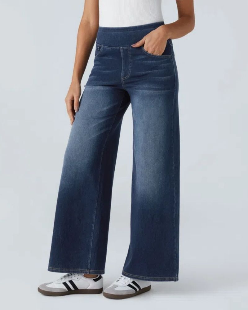 Lily Comfortabele Stretch Wide Leg Jeans