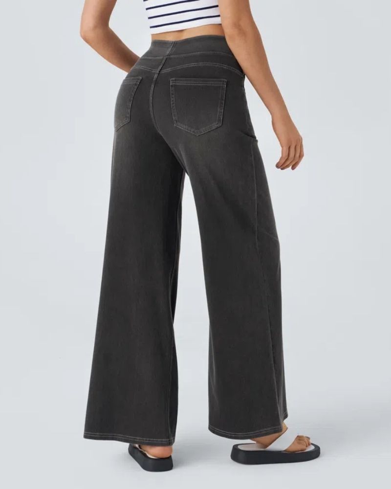 Lily Comfortabele Stretch Wide Leg Jeans