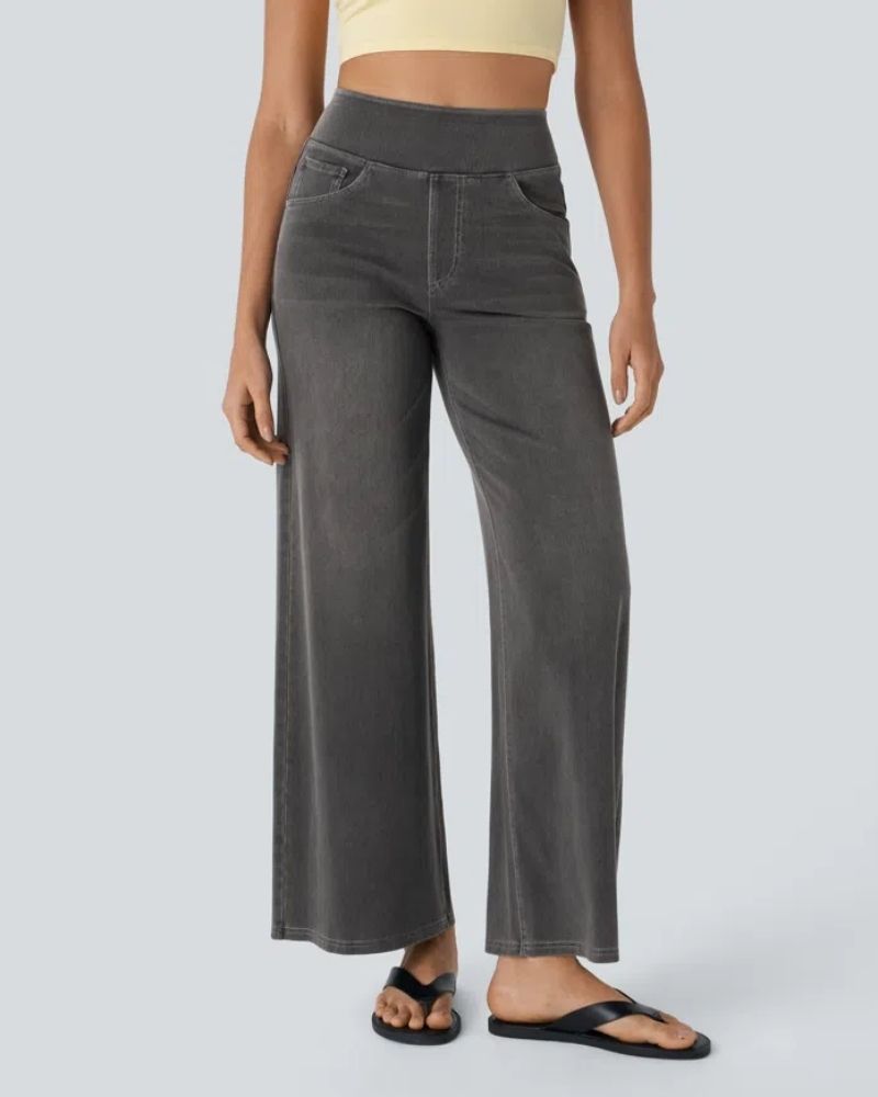 Lily Comfortabele Stretch Wide Leg Jeans