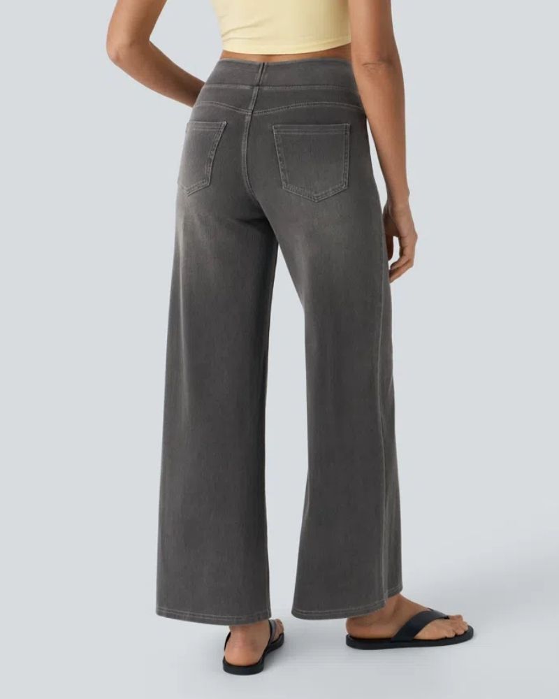 Lily Comfortabele Stretch Wide Leg Jeans