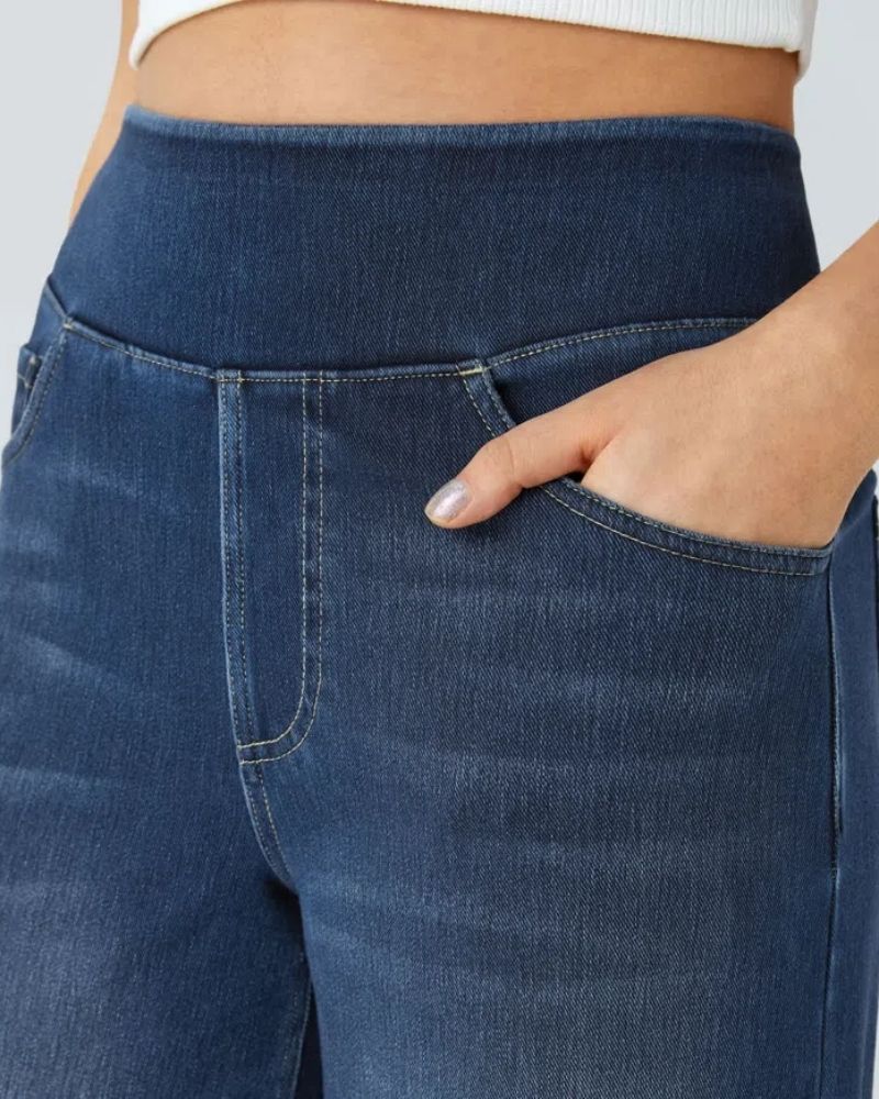 Lily Comfortabele Stretch Wide Leg Jeans