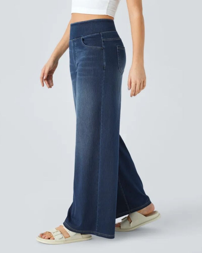 Lily Comfortabele Stretch Wide Leg Jeans