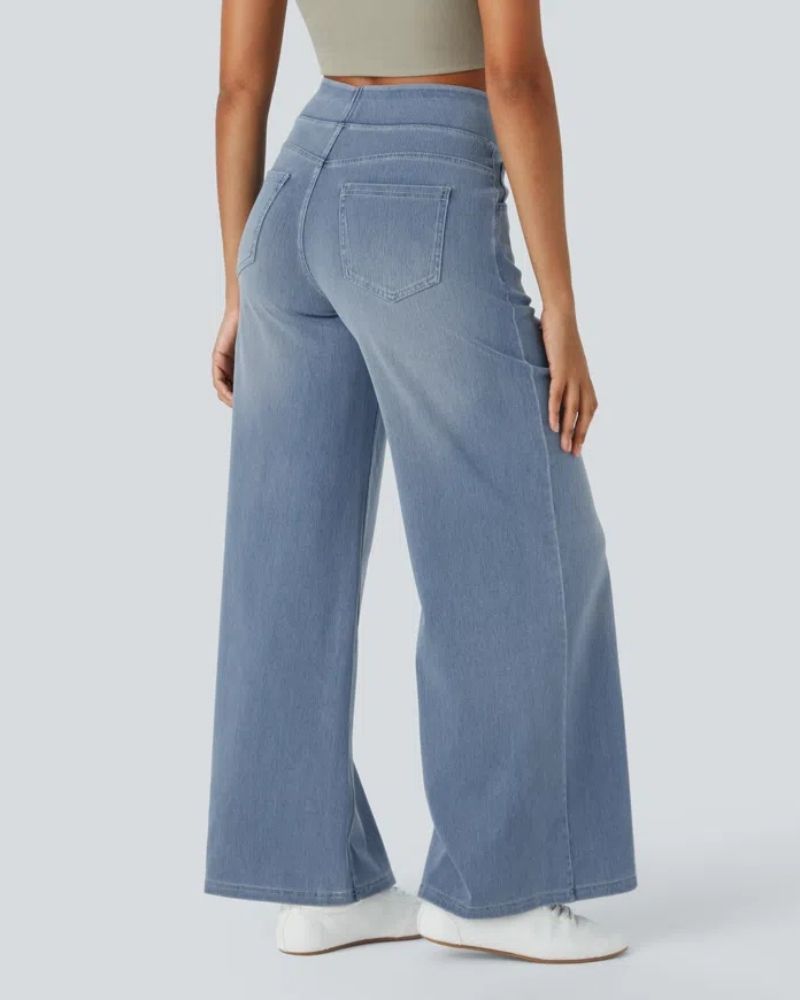 Lily Comfortabele Stretch Wide Leg Jeans