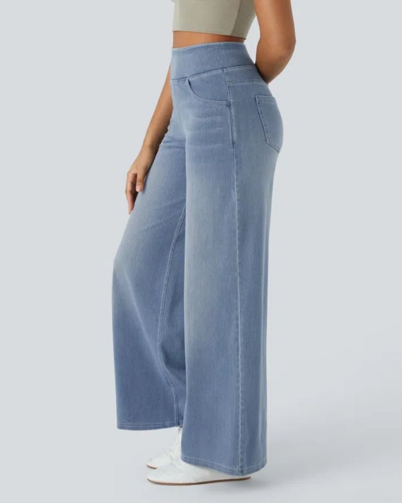 Lily Comfortabele Stretch Wide Leg Jeans