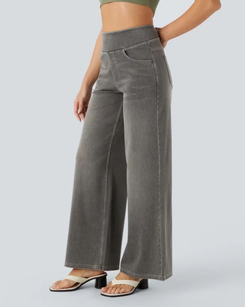 Lily Comfortabele Stretch Wide Leg Jeans