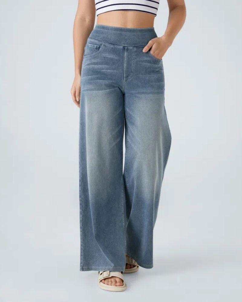 Lily Comfortabele Stretch Wide Leg Jeans