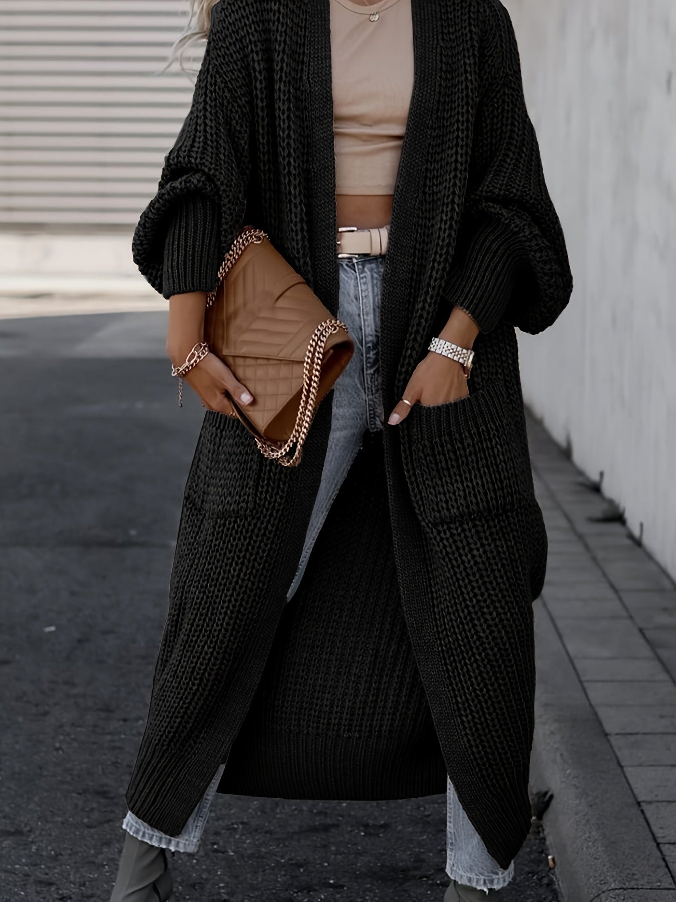 Anna - Casual Knitwear Cardigan met Praktische Zakken