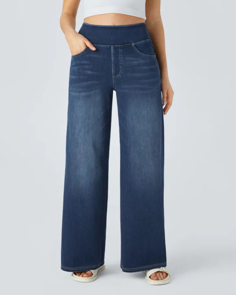 Lily Comfortabele Stretch Wide Leg Jeans