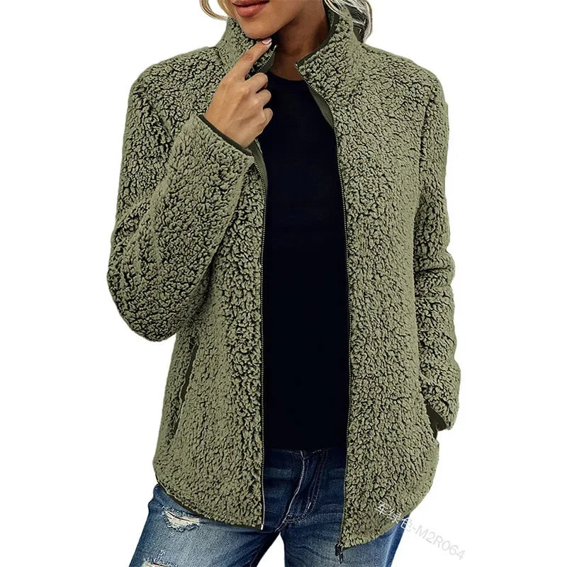 Elena Teddy Fleece Jas voor Dames