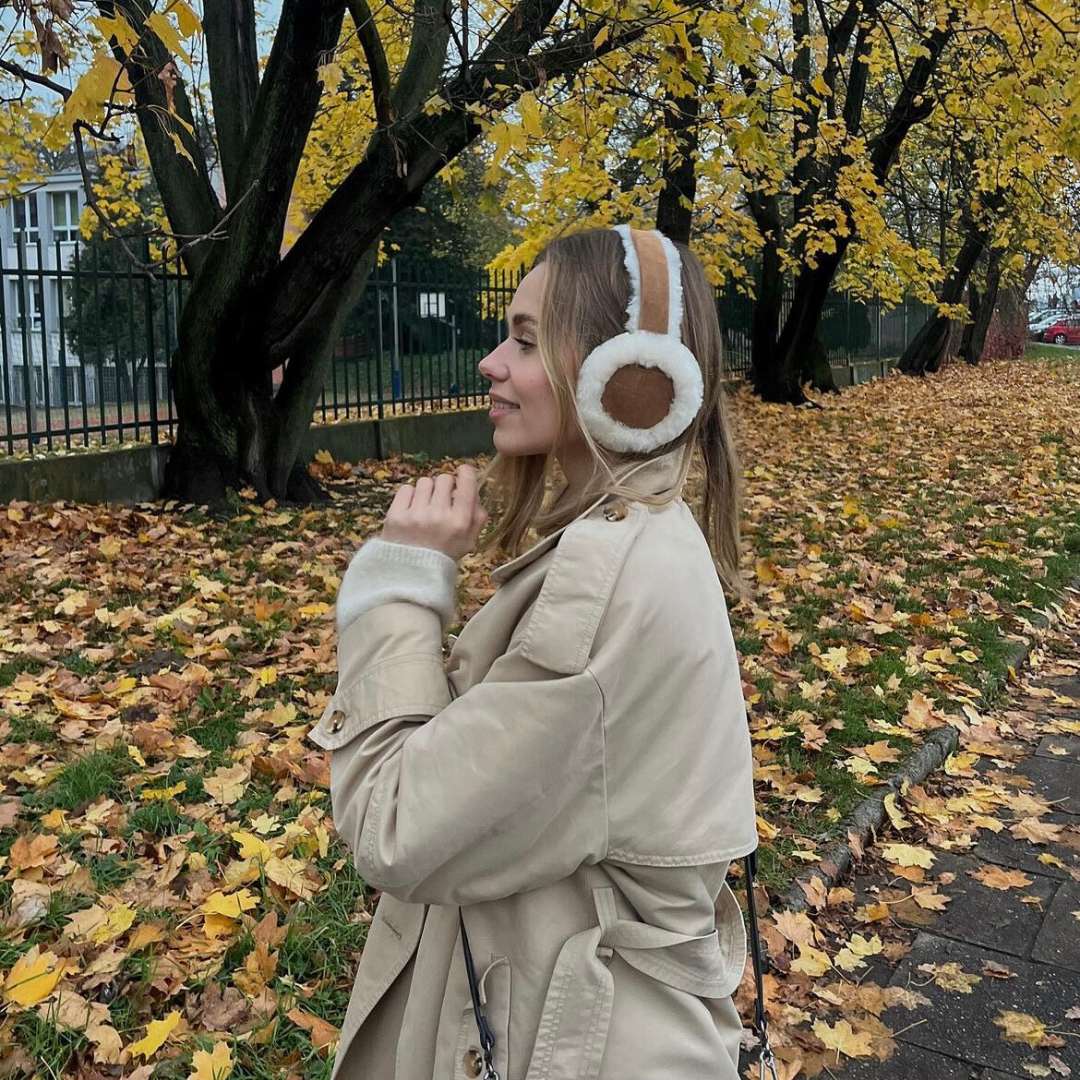 Sophie Shearling & Suede Ear Warmers