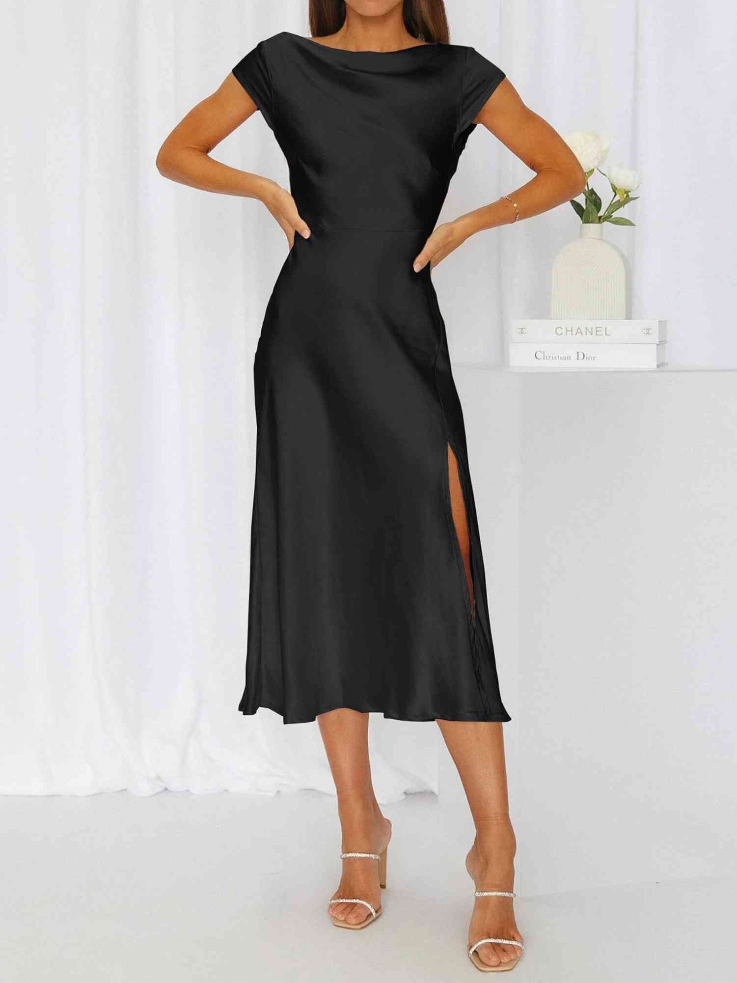 Isla Elegante Mouwloze Midi Jurk – Stijlvol & Verfijnd