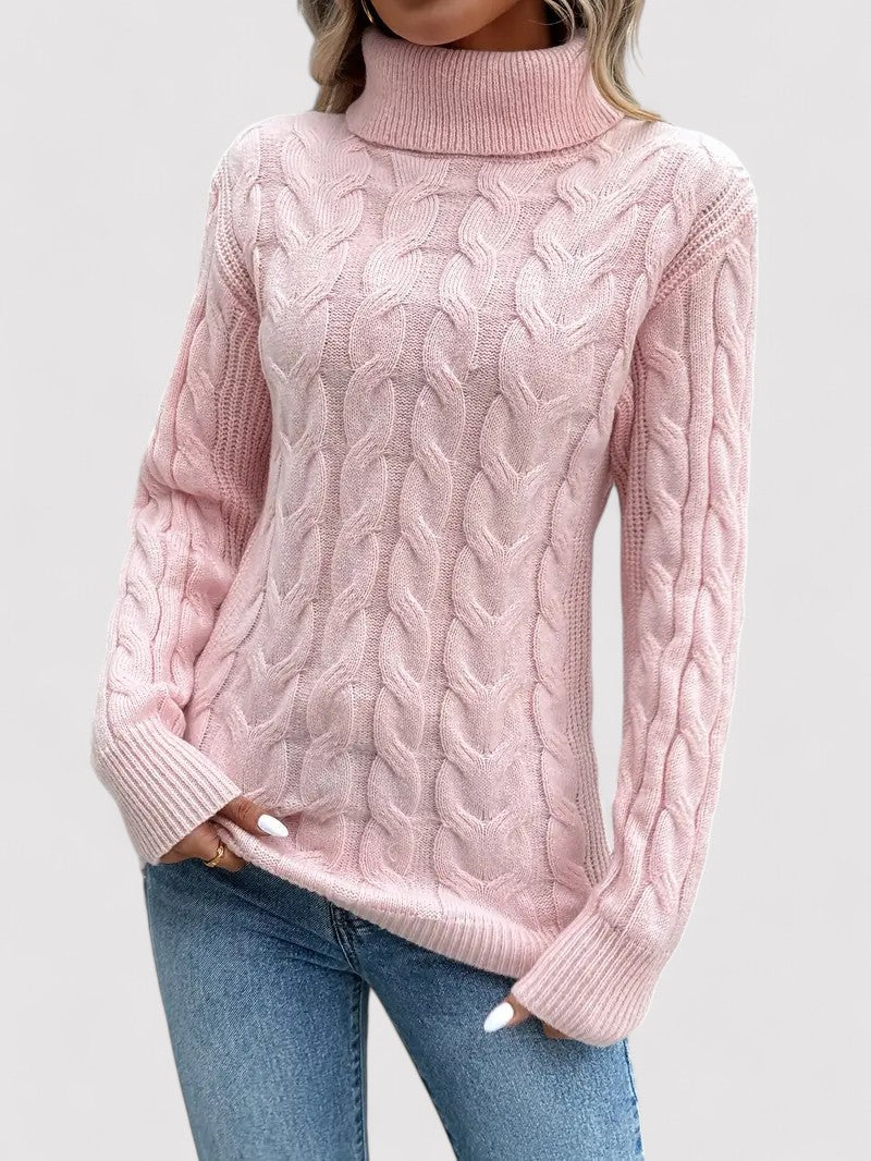 Claire Luxe Cable Knit Turtleneck