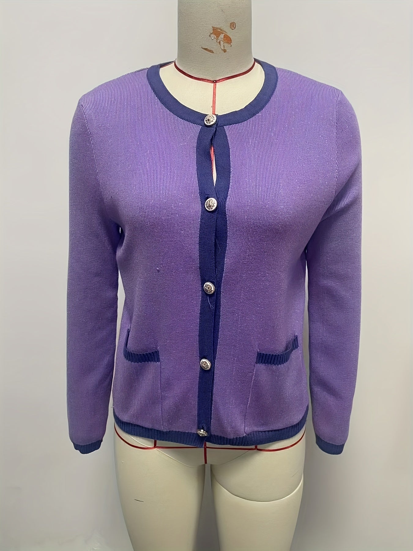 Isabelle - Warm Knitted Wool Cardigan with Pockets - Elegant Winter Design