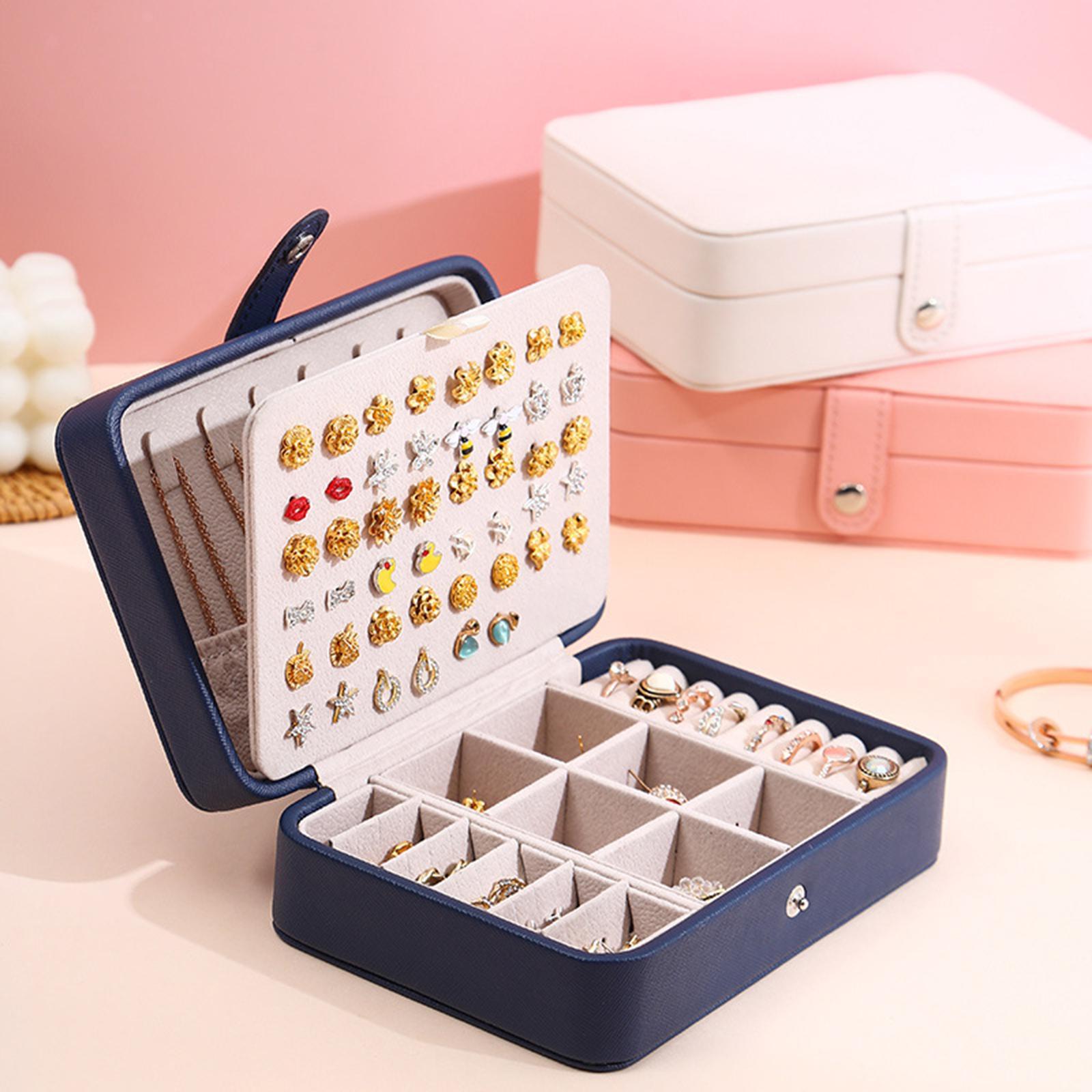 Eva | Luxe Leren Sieradendoos met Klapdeksel