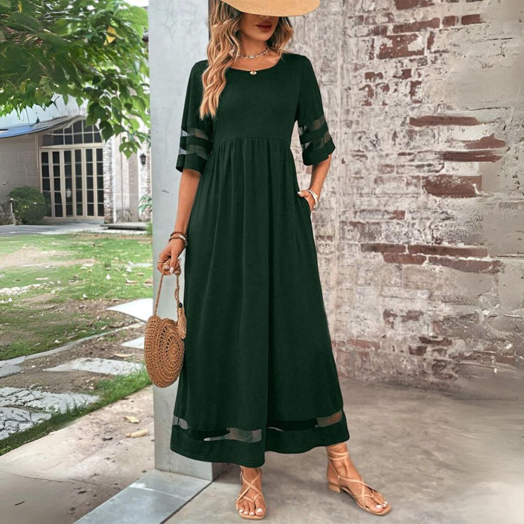 Amandine – Elegante Comfortabele Maxi Jurk met Corrigerend Effect