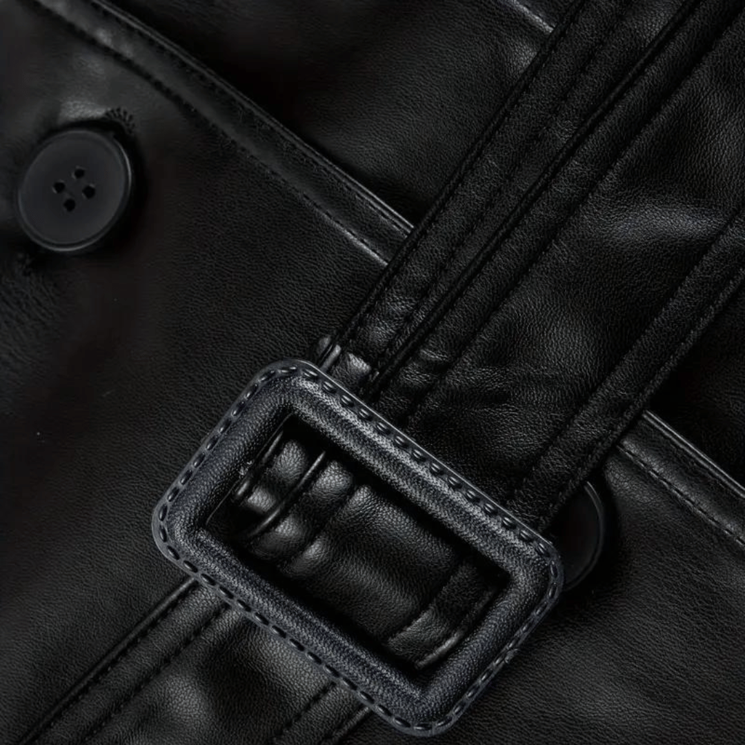 Valencia - Luxe Leren Trenchcoat voor Dames