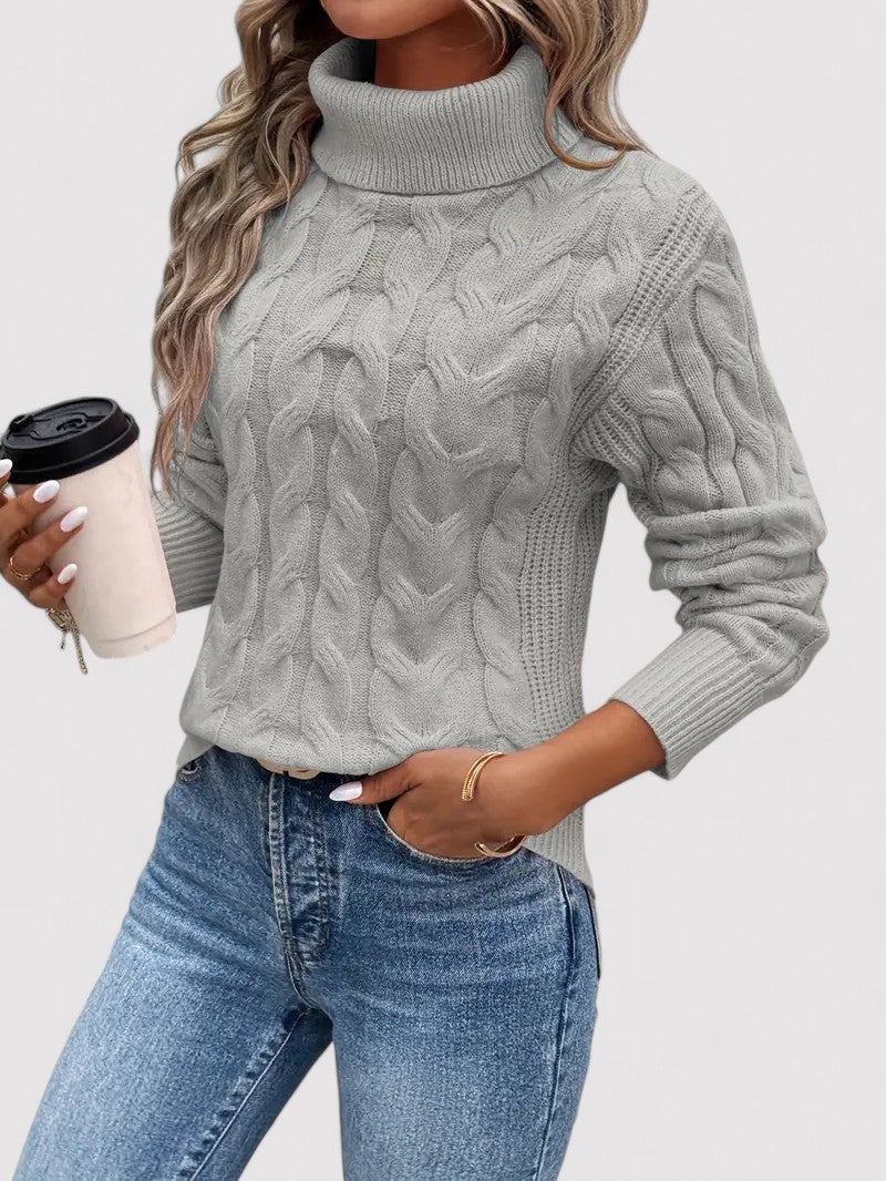 Claire Luxe Cable Knit Turtleneck