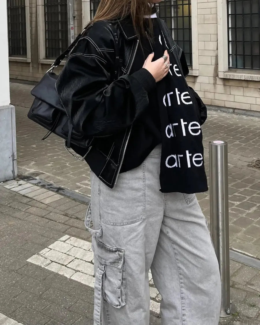 Emma Luxe Lederjacke met Modern Revers