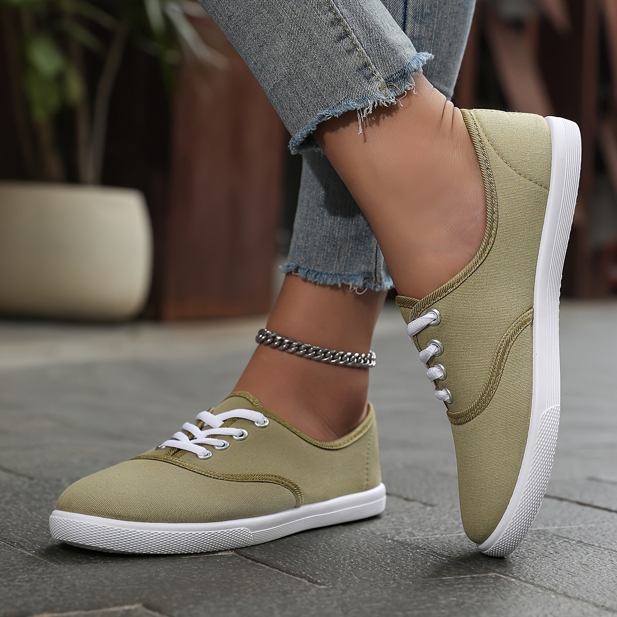 Ella Comfortabel Lichtgewicht Canvas Sneakers Dames