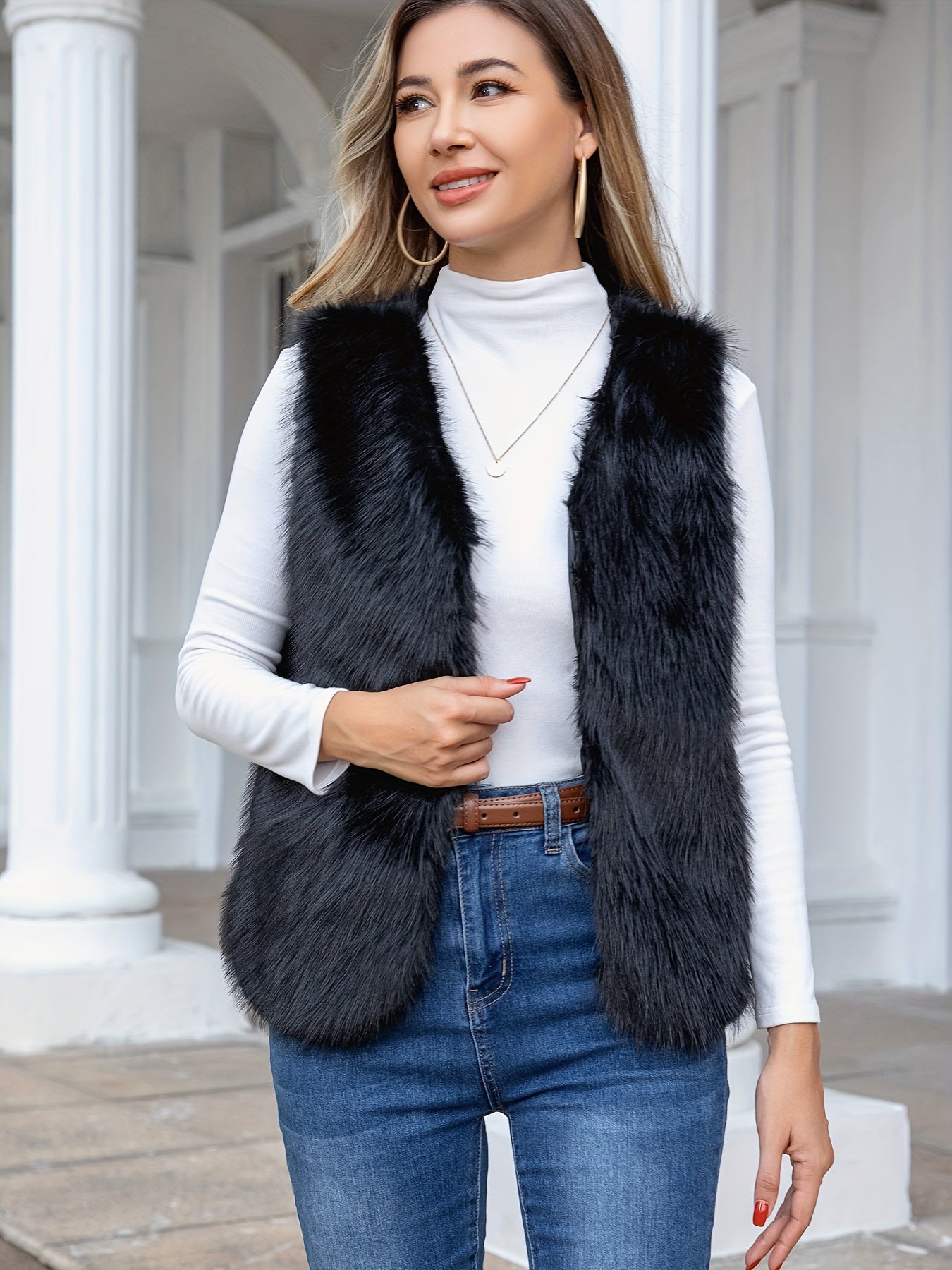 Chique Faux Fur Gilet - Amélie