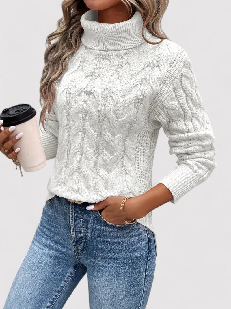 Claire Luxe Cable Knit Turtleneck