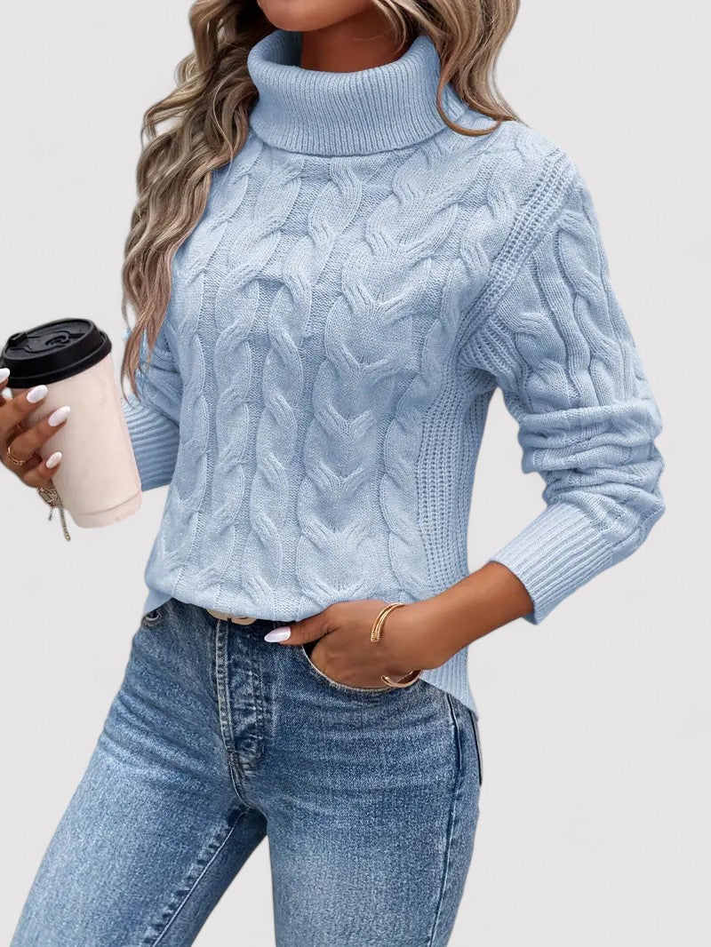 Claire Luxe Cable Knit Turtleneck