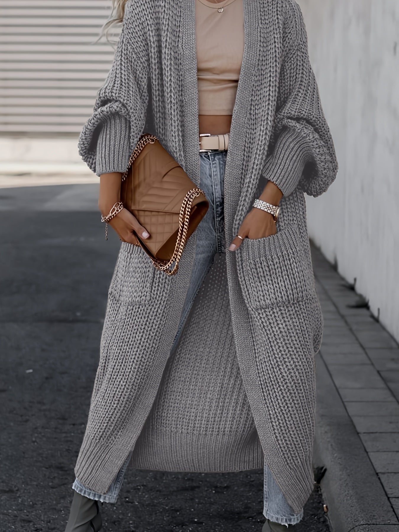 Anna - Casual Knitwear Cardigan met Praktische Zakken