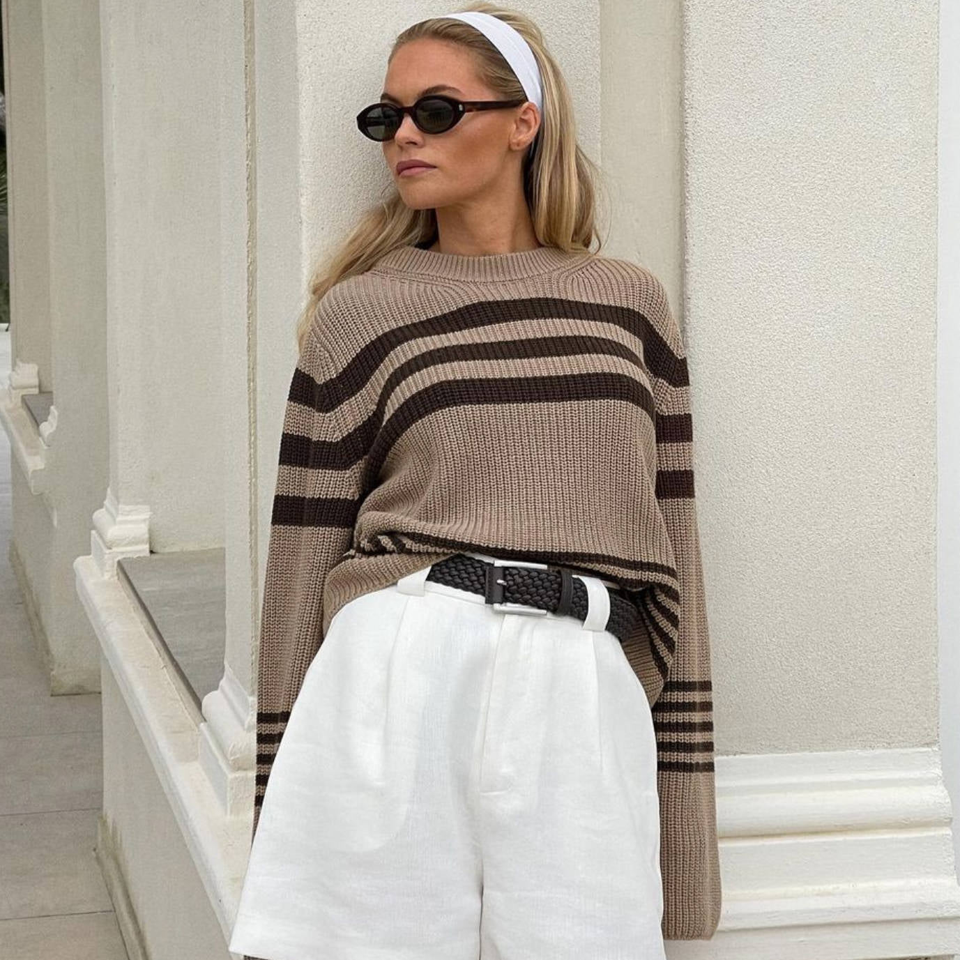 Amara Gestreepte Knit Pullover | Tijdloze Stijl en Comfort