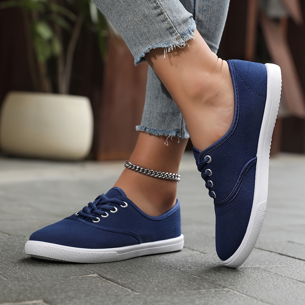 Ella Comfortabel Lichtgewicht Canvas Sneakers Dames