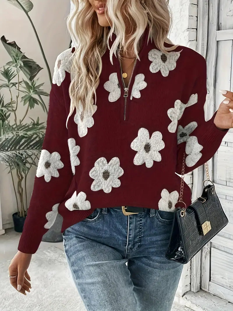 Fiorella Zachte Comfortabele Zip-up Sweater voor Vrouwen