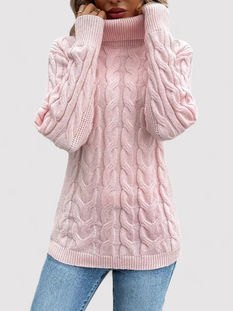 Claire Luxe Cable Knit Turtleneck