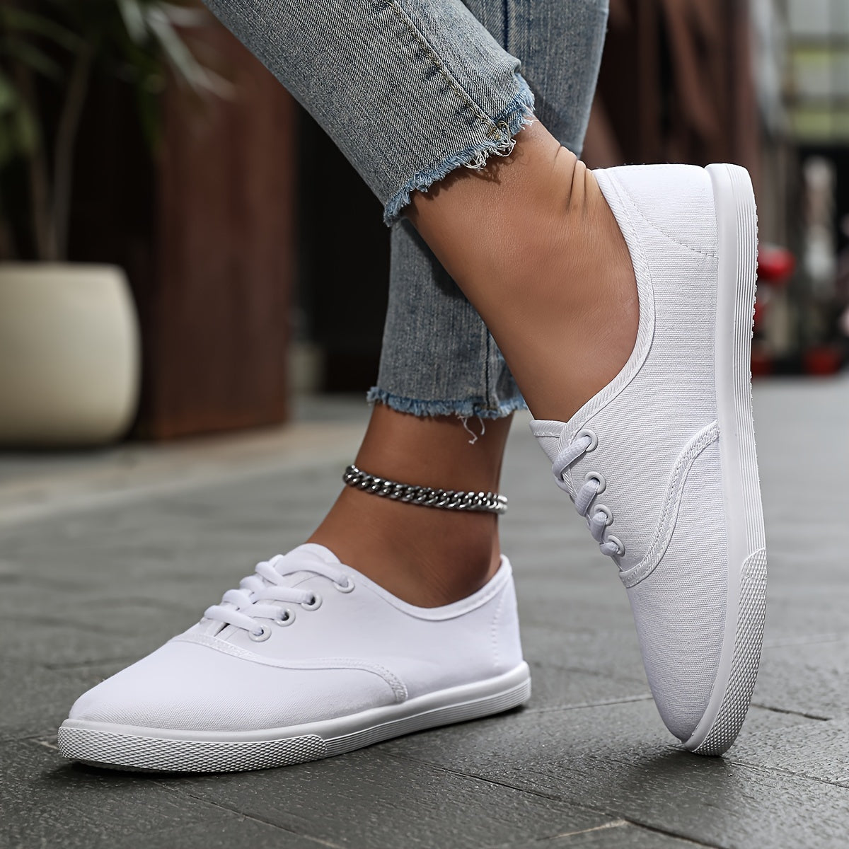 Ella Comfortabel Lichtgewicht Canvas Sneakers Dames