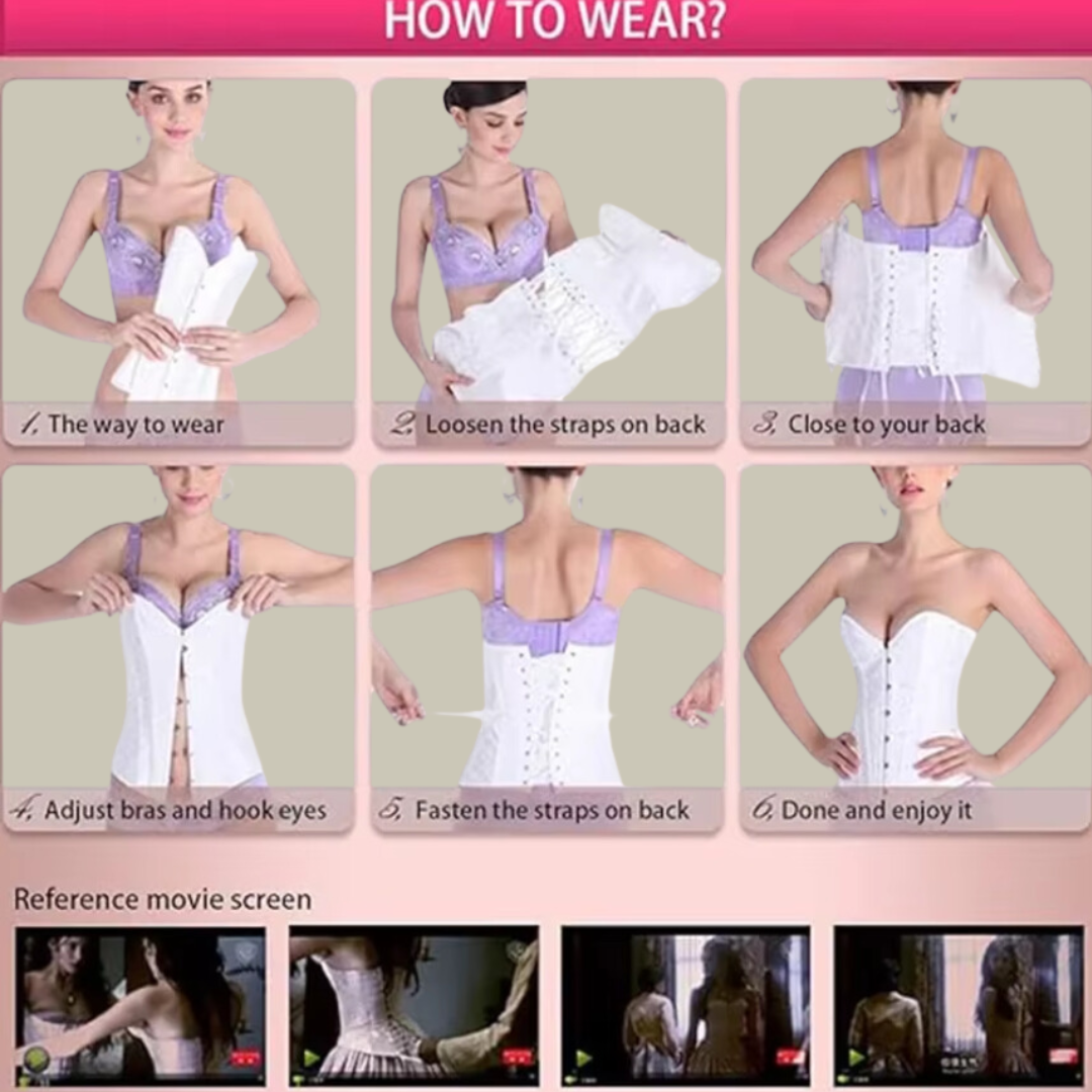 Celeste Luxe Satijnen Corset met Romantische Details