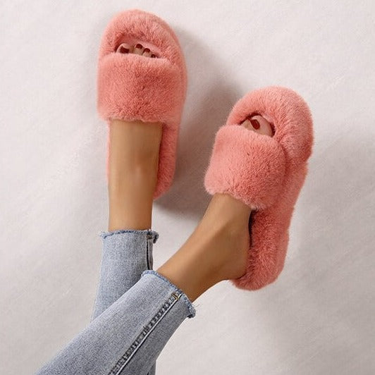 Alicia Luxe Faux Fur Slippers - Comfortabele en Stijlvolle Pantoffels voor Elke Dag