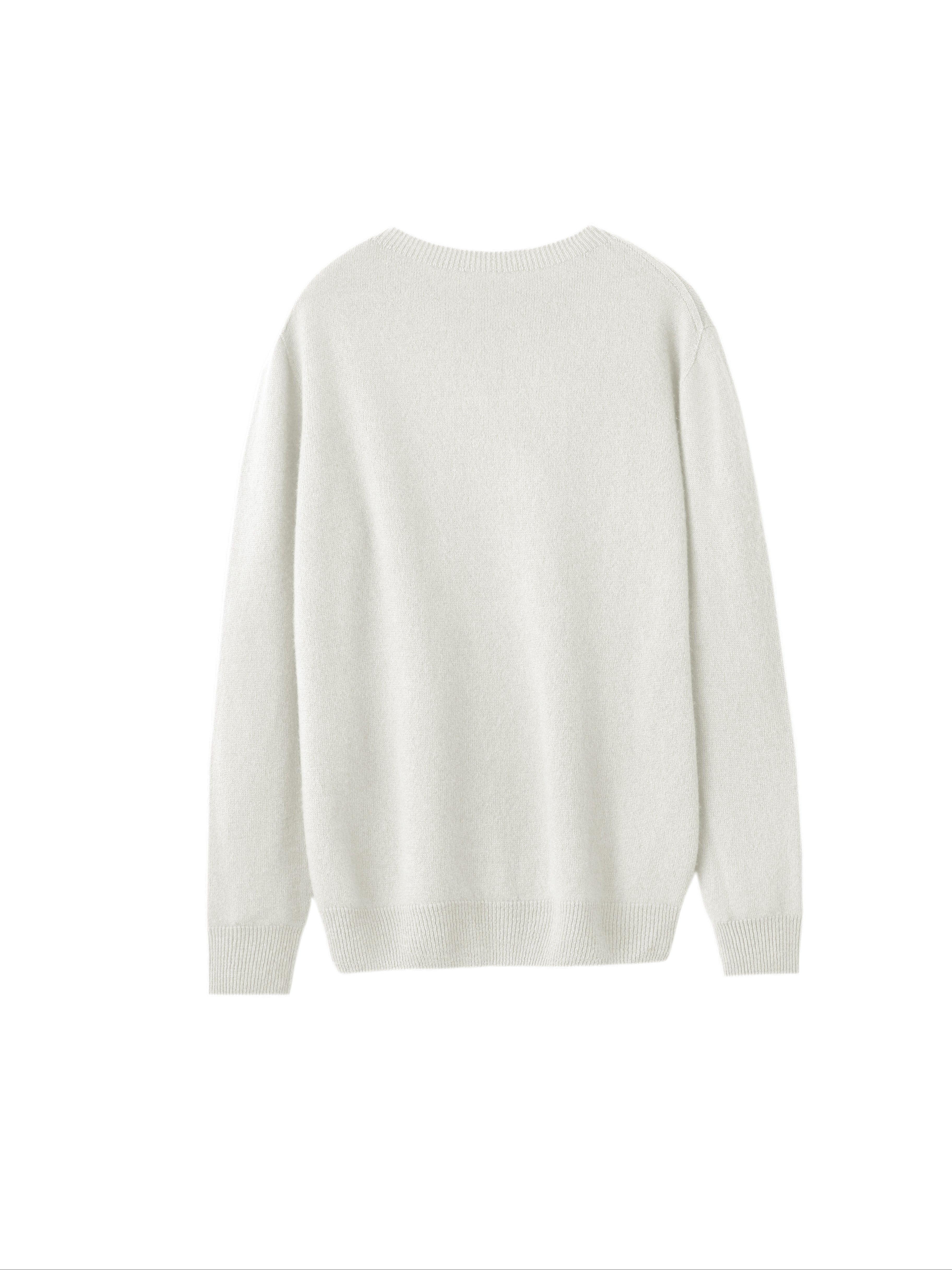 Noa - Wool Shearling Pullover - Elegant & Comfortabel - Met Crew Neck