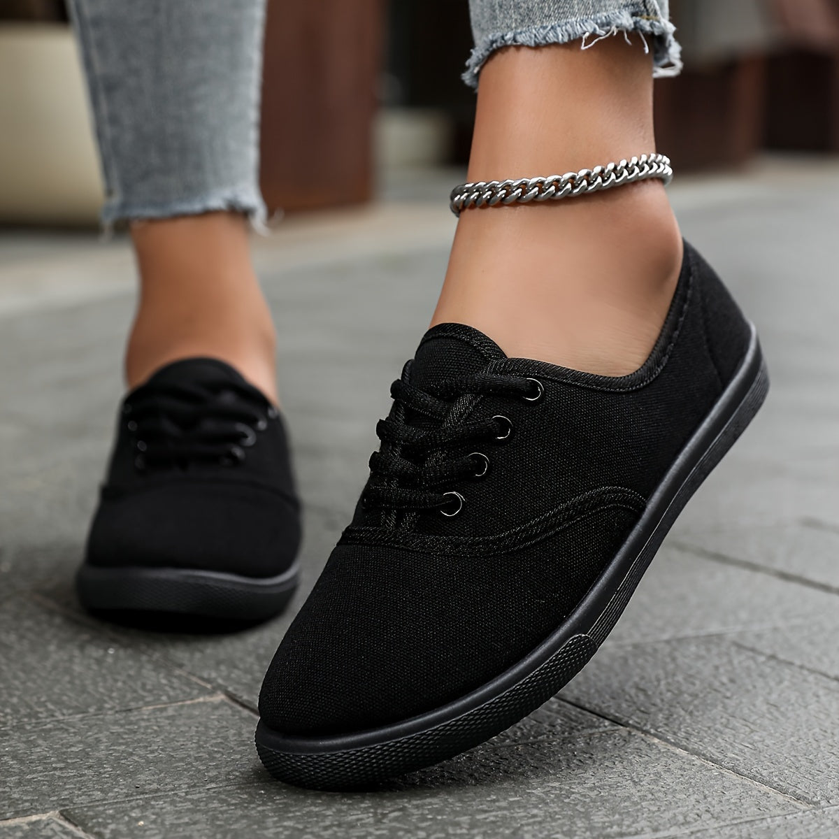 Ella Comfortabel Lichtgewicht Canvas Sneakers Dames