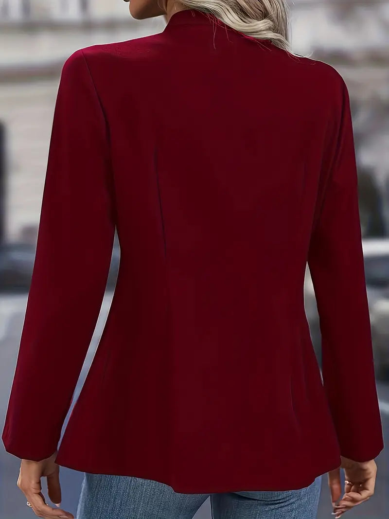 Sofia Luxe Blazer met Zilveren Knopen – Elegante Tailored Pasvorm voor Vrouwen