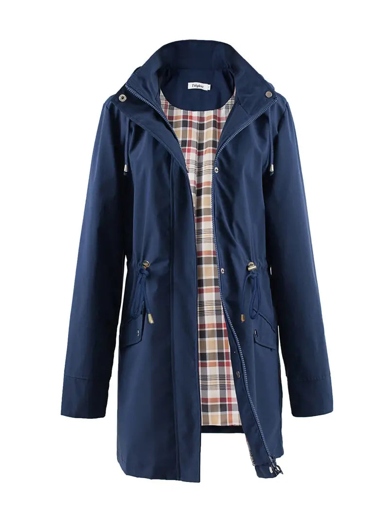 Klassieke Waterdichte Regenjas met Print en Capuchon voor Dames | Ideaal voor Buitenactiviteiten