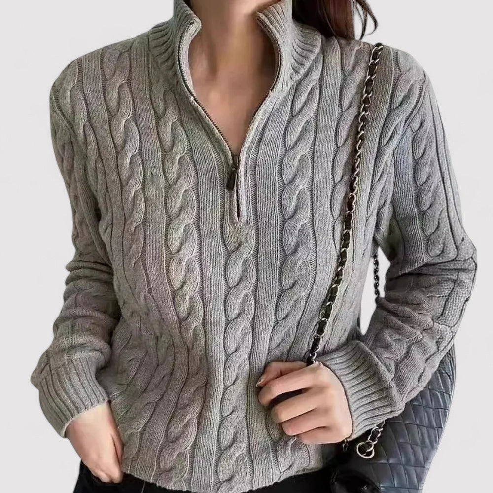 Luna Half-Zip Sweater | Luxe Verbier Ladies Sweater
