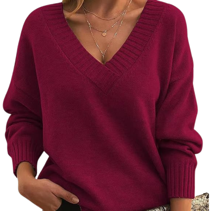 Eloise - Klassieke Cashmere Sweater met V-Hals