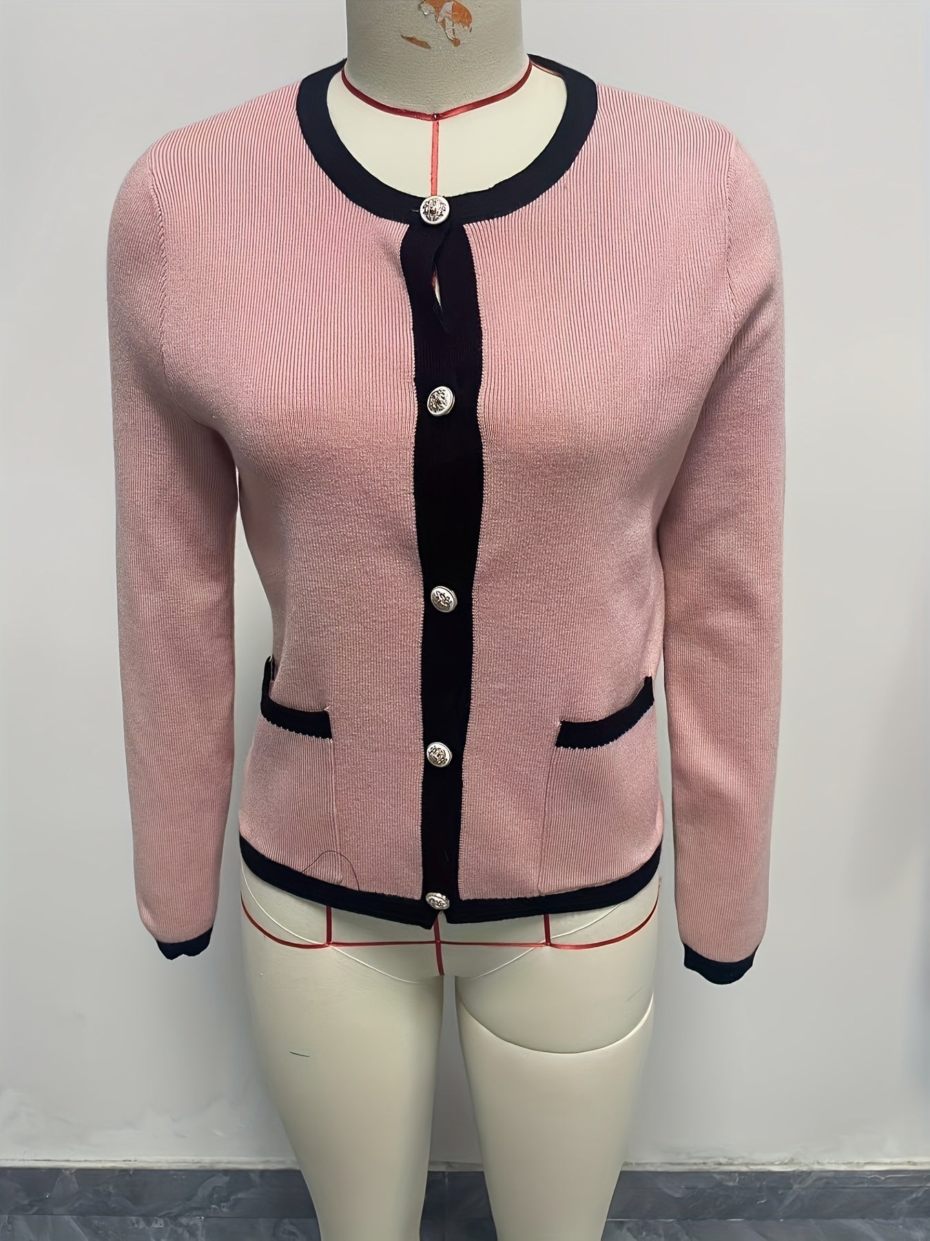 Isabelle - Warm Knitted Wool Cardigan with Pockets - Elegant Winter Design